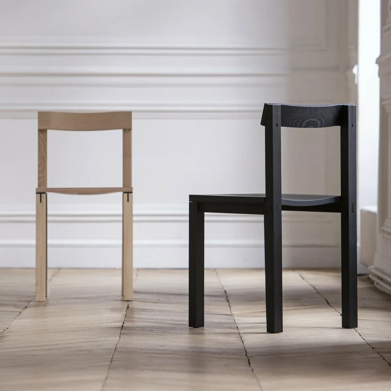 Chaise design en chêne noir Tal - Kann Design
