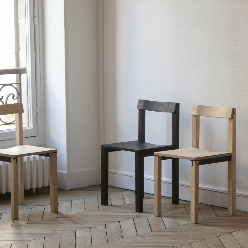Chaise design en chêne noir Tal - Kann Design