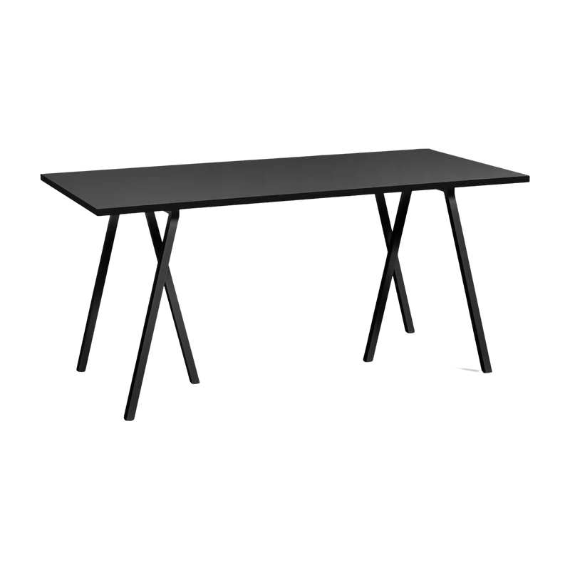 Table en acier noire L160 cm Loop Stand - HAY