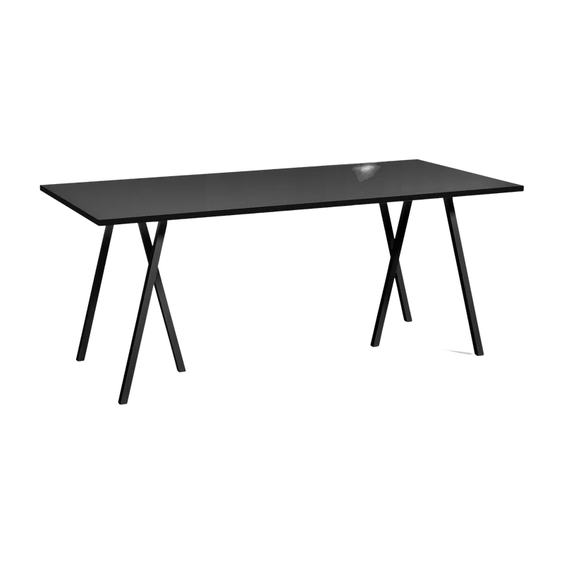 Table en acier noire L180 cm Loop Stand - HAY