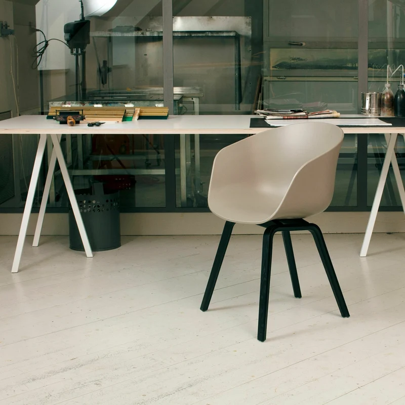 Set de 2 tréteaux en acier blanc Loop Stand - HAY
