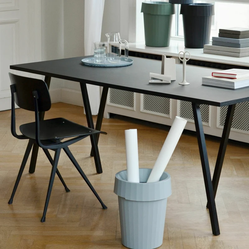 Set de 2 grands tréteaux en acier blanc Loop Stand - HAY