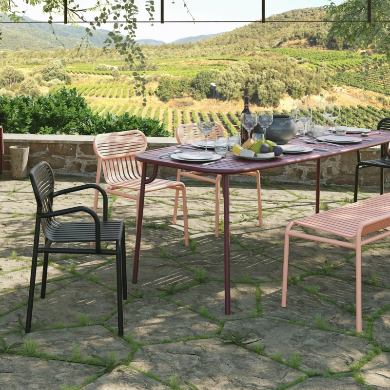 Chaise de jardin avec accoudoirs verte jade Week-End - Petite Friture