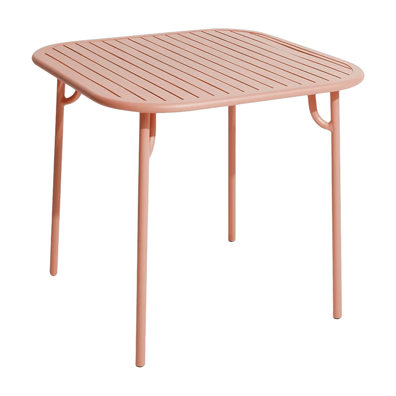 Table de jardin carrée rose blush Week-End - Petite Friture