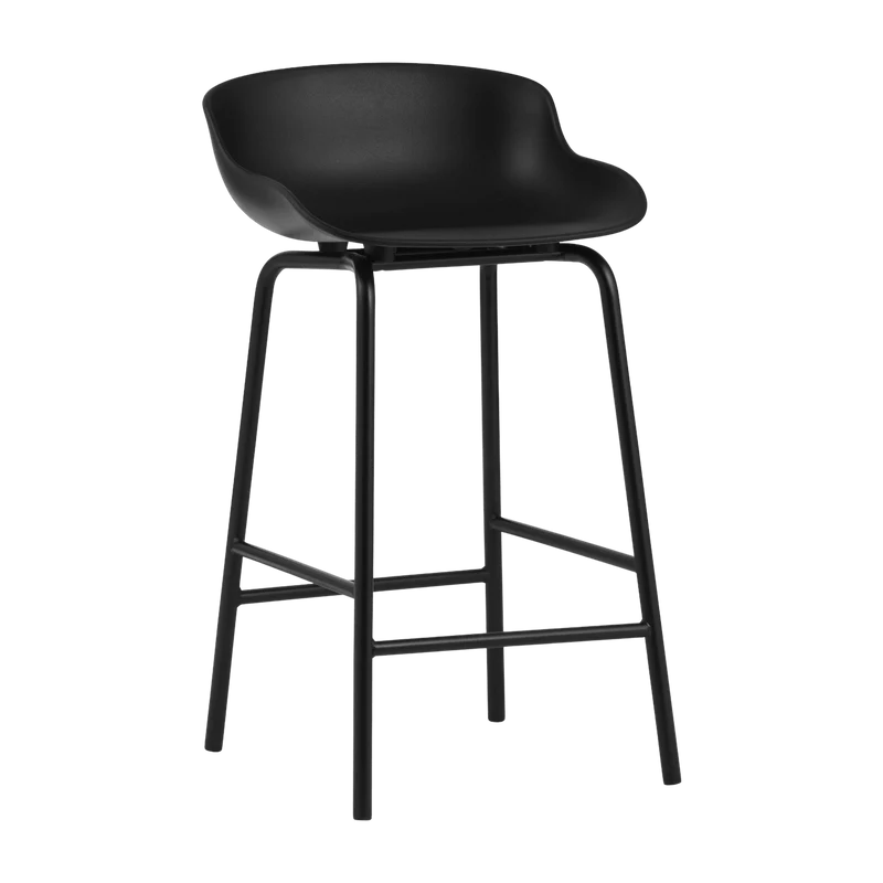 Tabouret de bar en acier et pp noir 65 cm Hyg - Normann Copenhagen