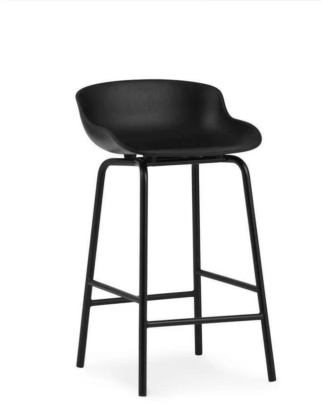 Tabouret de bar en acier et pp noir 65 cm Hyg - Normann Copenhagen