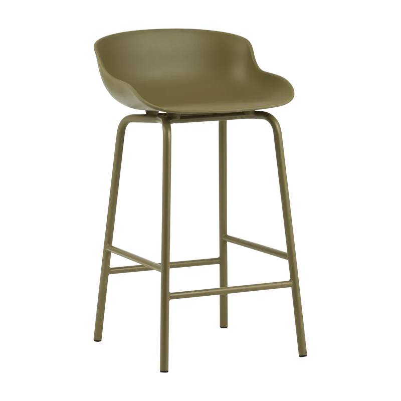 Tabouret de bar en acier et pp olive 65 cm Hyg - Normann Copenhagen