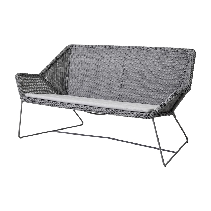 Canapé gris avec coussin d'assise écru Breeze - Cane-Line