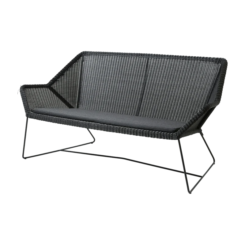 Canapé noir avec coussin d'assise noir Breeze - Cane-Line