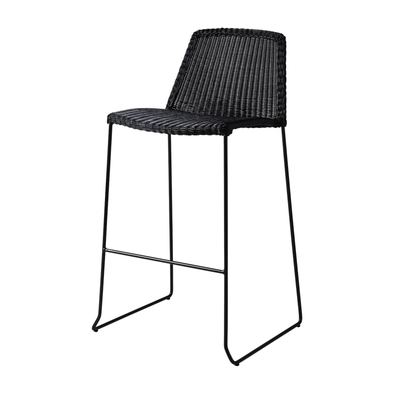 Chaise de bar noire Breeze - Cane-Line