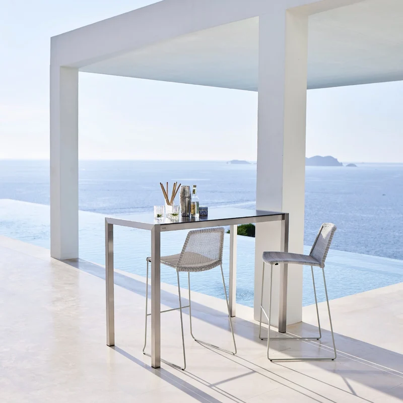 Chaise de bar noire Breeze - Cane-Line