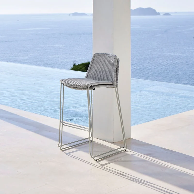 Chaise de bar grise Breeze - Cane-Line