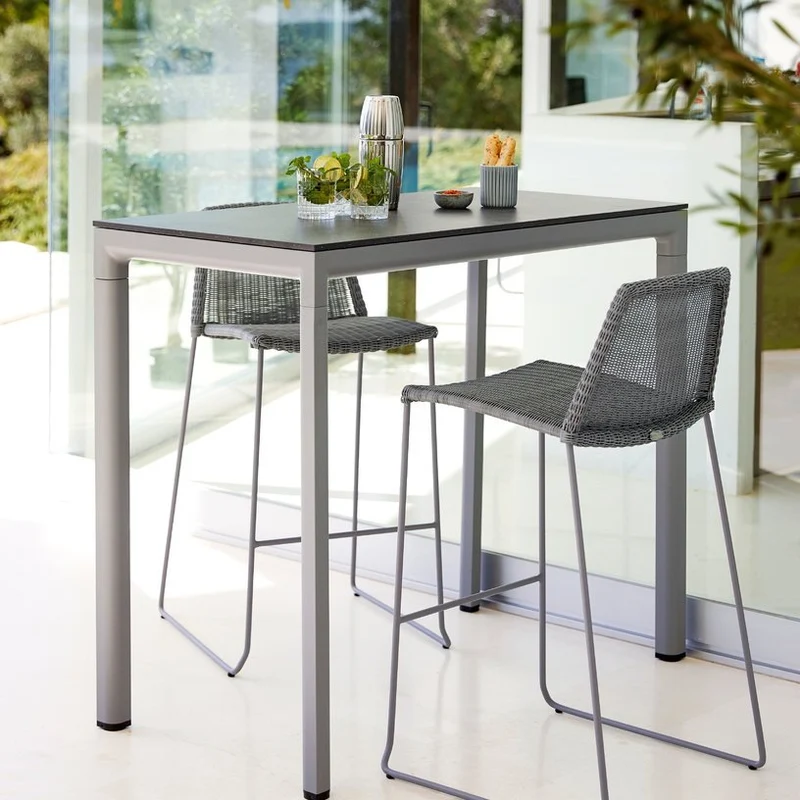 Chaise de bar grise Breeze - Cane-Line