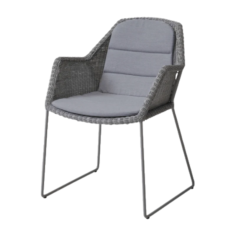 Chaise grise avec coussin gris Breeze - Cane-Line
