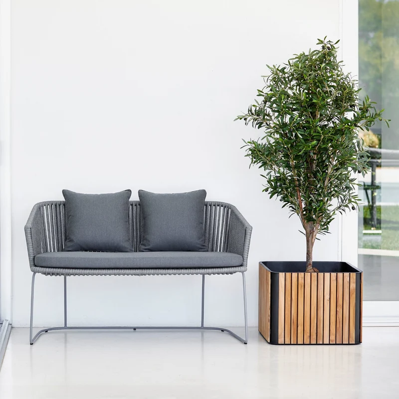 Banc gris avec coussins Moments - Cane-Line