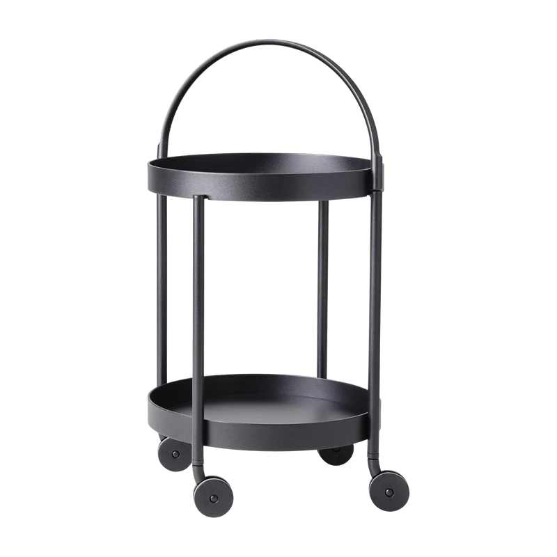 Chariot en aluminium noir Roll - Cane-Line