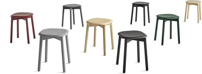 Tabouret en bois de chêne noir Soft Edge 72 - HAY
