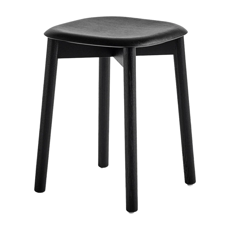 Tabouret noir en bois de chêne Soft Edge 72 - HAY