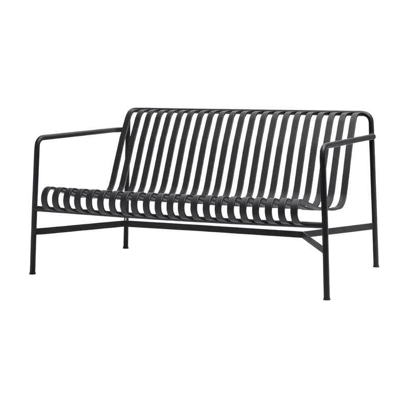Canapé de jardin en métal anthracite Palissade - HAY