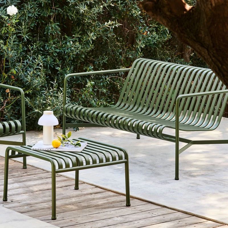 Canapé de jardin en métal anthracite Palissade - HAY