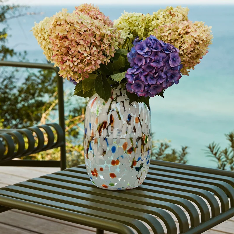 Ottoman de jardin en métal anthracite Palissade - HAY
