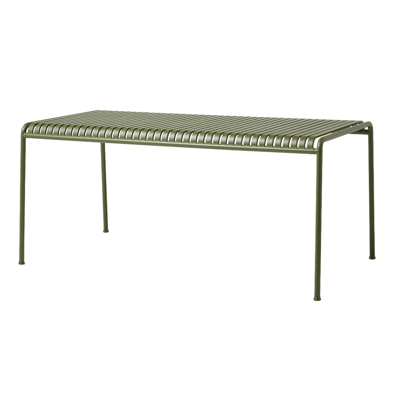Table à manger d'extérieur en métal olive 170x90cm Palissade - HAY