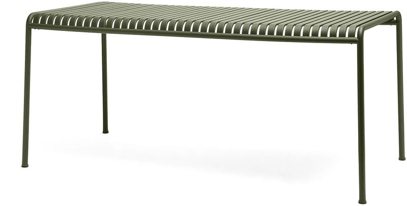 Table à manger d'extérieur en métal olive 170x90cm Palissade - HAY