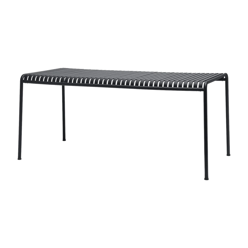 Table à manger d'extérieur en métal anthracite 170x90cm Palissade - HAY