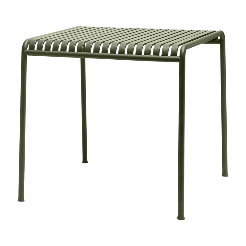 Table à manger d'extérieur en métal olive 82,5x90cm Palissade - HAY