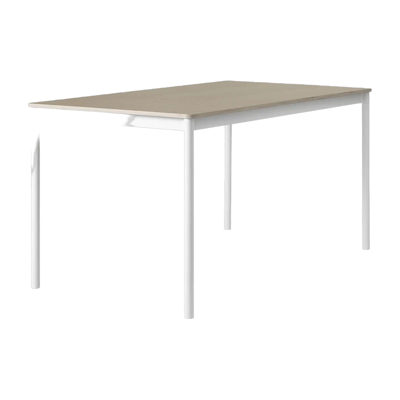 Table 250 cm chêne piétement blanc Base - Muuto