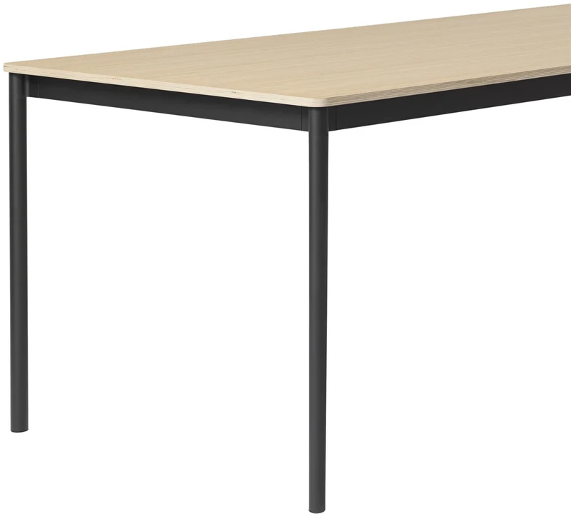 Table 250 cm chêne piétement noir Base - Muuto