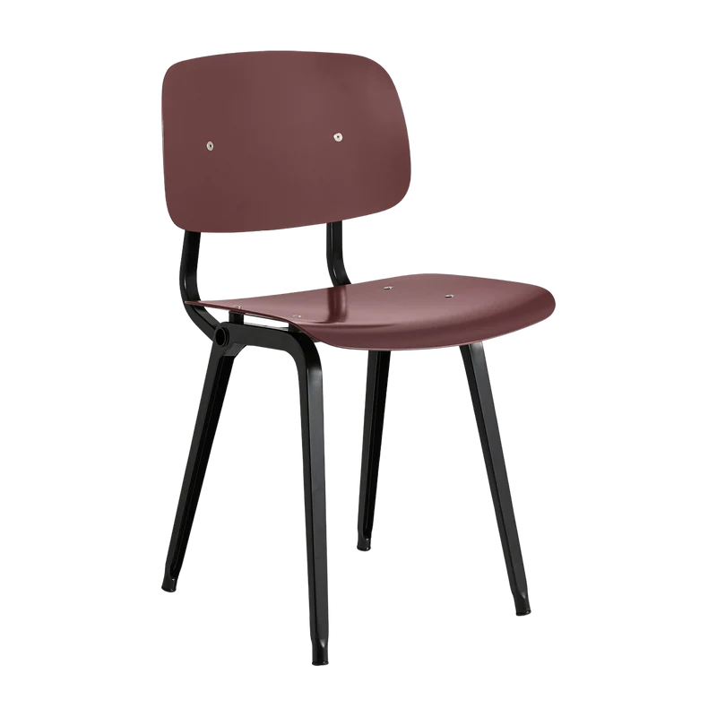 Chaise en acier prune Revolt - HAY