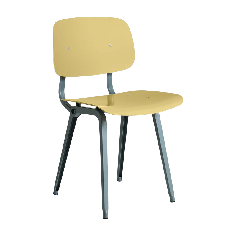 Chaise en acier jaune Revolt - HAY