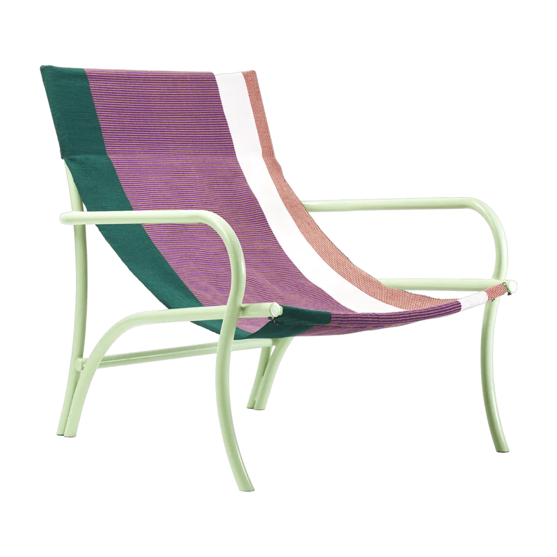 Chaise longue de jardin en acier vert Maraca - Ames