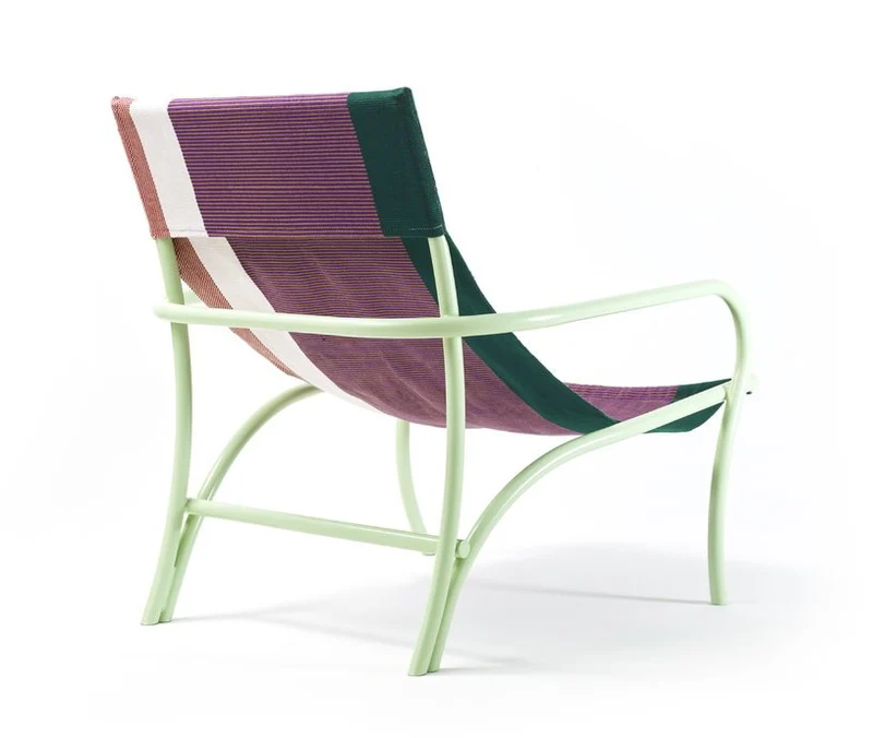 Chaise longue de jardin en acier vert Maraca - Ames