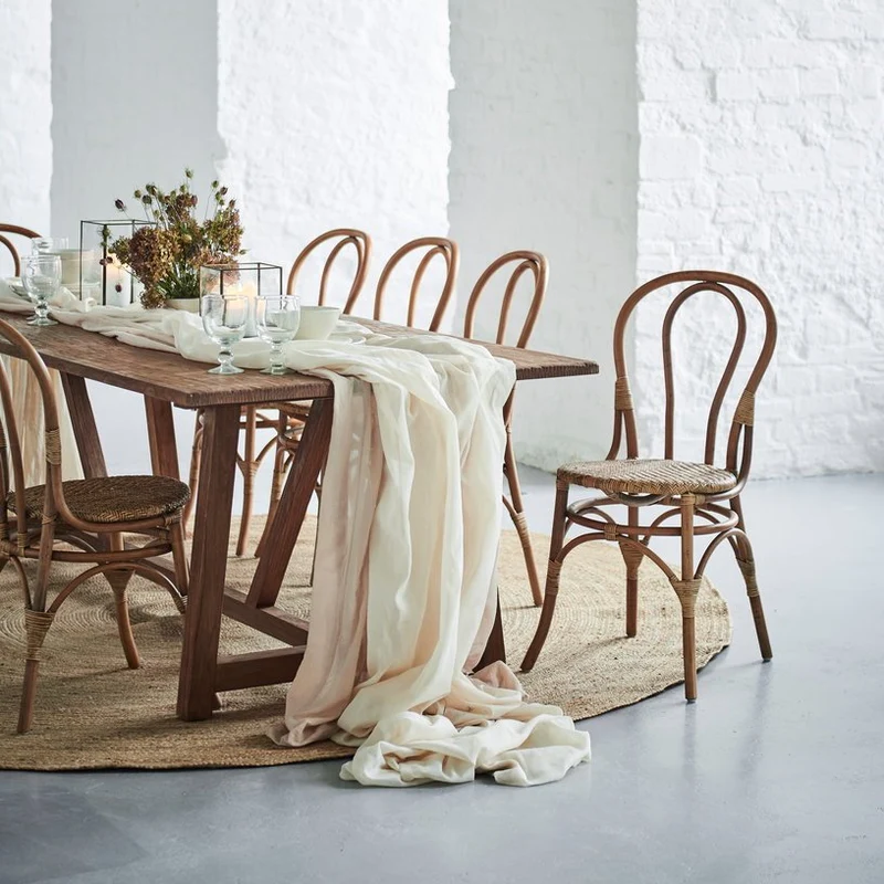 2 Chaises de bistrot rotin naturel Lulu - Sika Design