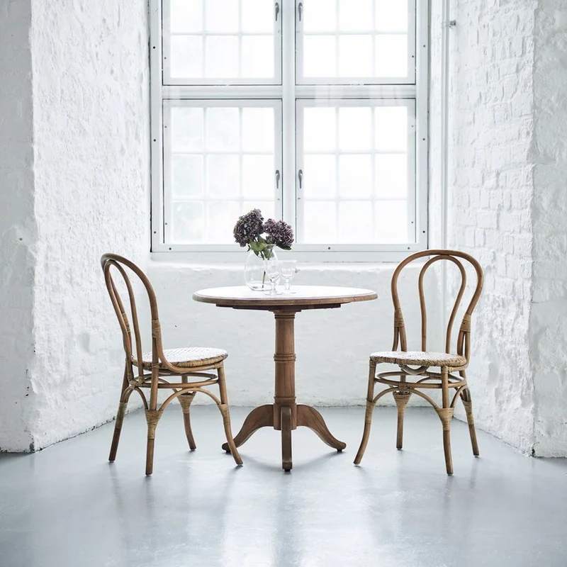 2 Chaises de bistrot rotin naturel Lulu - Sika Design