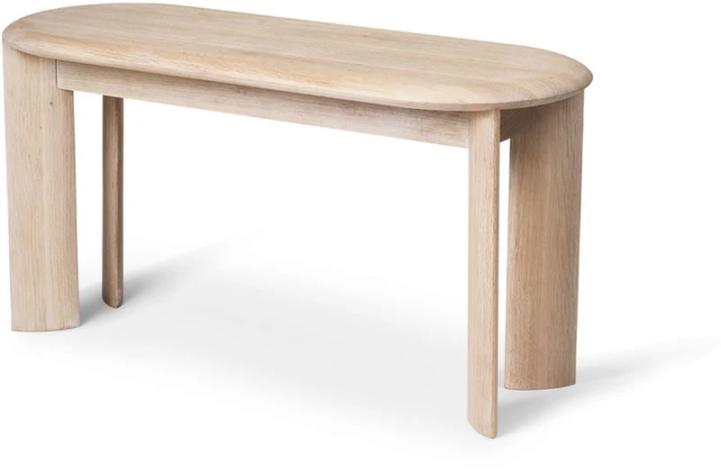 Banc en bois blanc huilé Bevel - Ferm Living