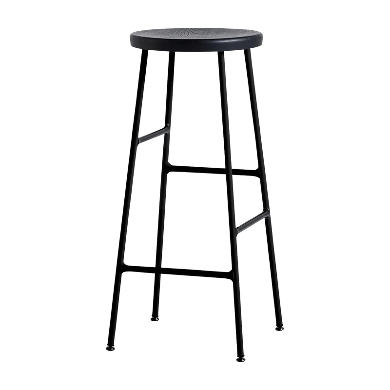 Tabouret de bar en acier noir 75 cm Cornet High - HAY