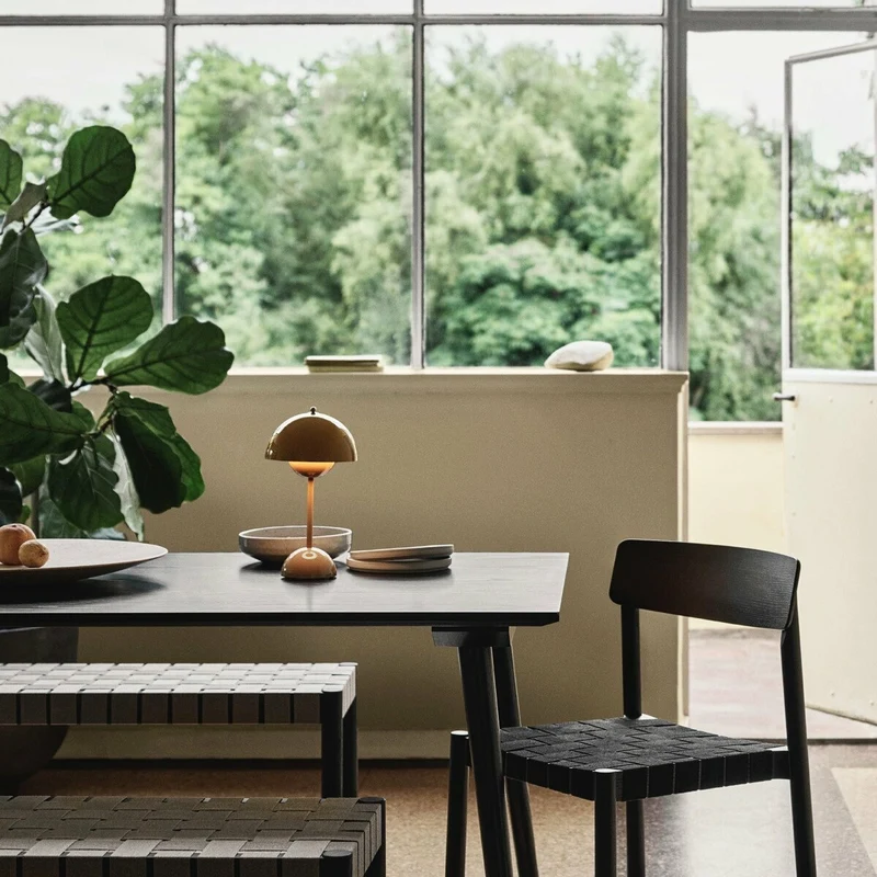 Banc en chêne noir 105 cm Betty Bench - &Tradition