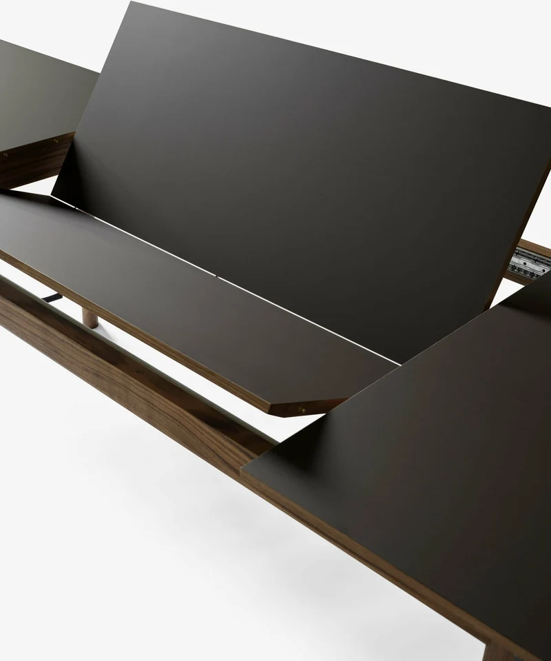 Table à manger avec rallonge en chêne blanchi stratifié Fenix 180 à 280 cm Patch HW1 - &Tradition