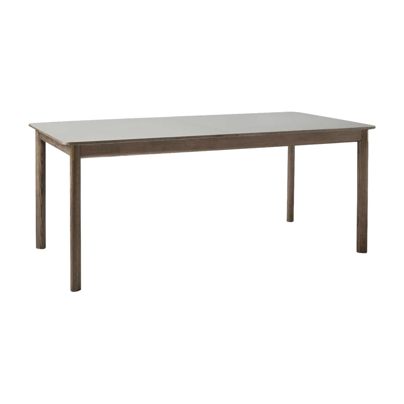Table à manger avec rallonge en chêne fumé gris stratifié Fenix 180 à 280 cm Patch HW1 - &Tradition