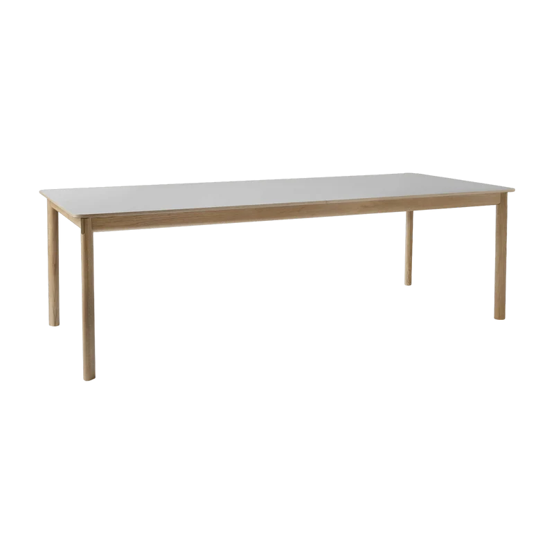 Table à manger avec rallonge en chêne blanchi stratifié Fenix 240 à 340 cm Patch HW2 - &Tradition