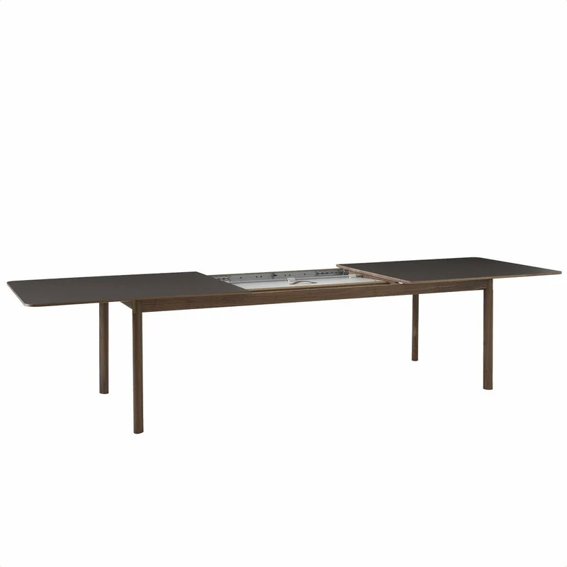 Table à manger avec rallonge en chêne fumé stratifié Fenix 240 à 340 cm Patch HW2 - &Tradition
