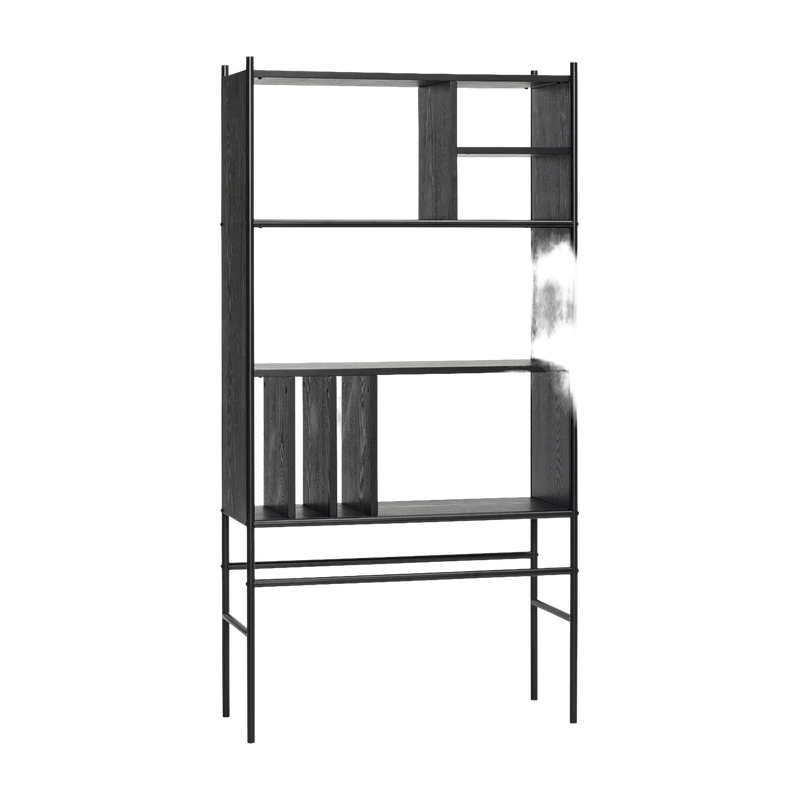 Bibliothèque en frêne et métal - Hübsch