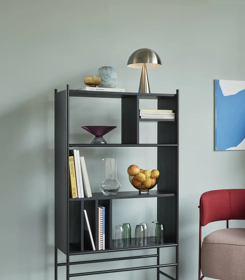 Bibliothèque en frêne et métal - Hübsch
