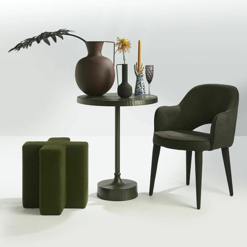 Chaise en tissu vert Cosy - Pols Potten