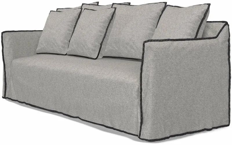 Canapé 4 places gris surpiqûres anthracite Ghost 12 - Gervasoni