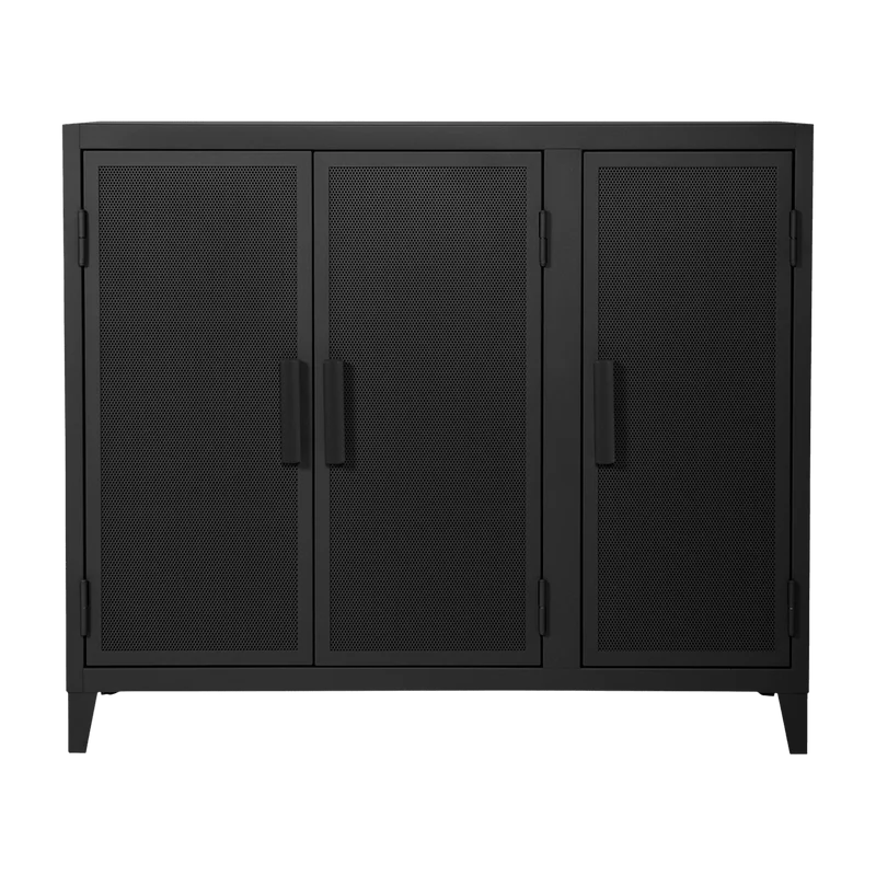 Vestiaire en acier perforé B3 bas Noir mat - Tolix