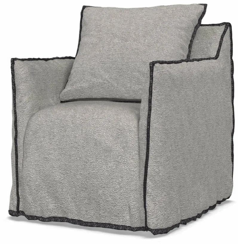 Fauteuil gris surpiqûres anthracite Ghost 05 - Gervasoni